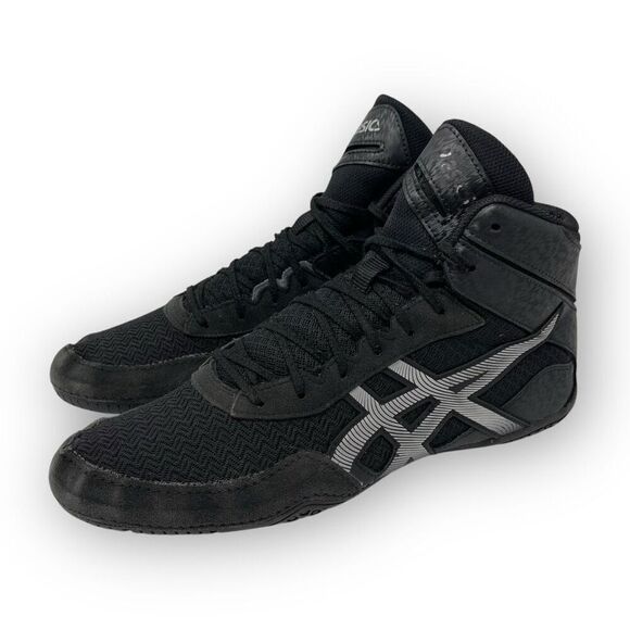 Asics Matcontrol 3 Wrestling Shoe Sneaker 1081A053 Black Silver Men’s Size 11 - Picture 1 of 10